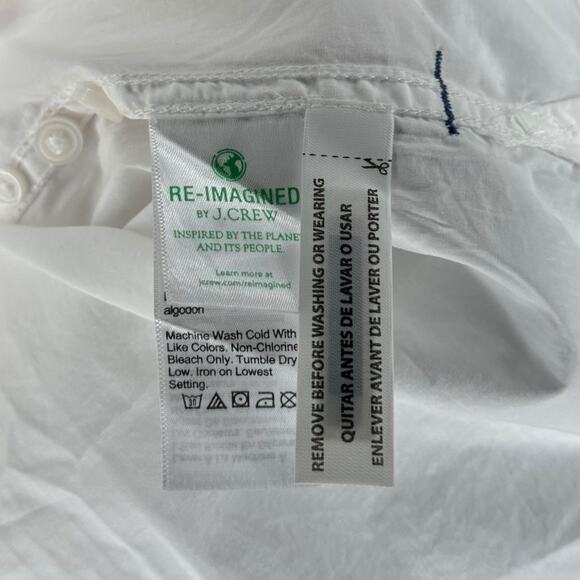 HOMME GIRLS x J.CREW Limited Edition Reworked Classic Fit Shirt Women's Size Med - Picture 8 of 9